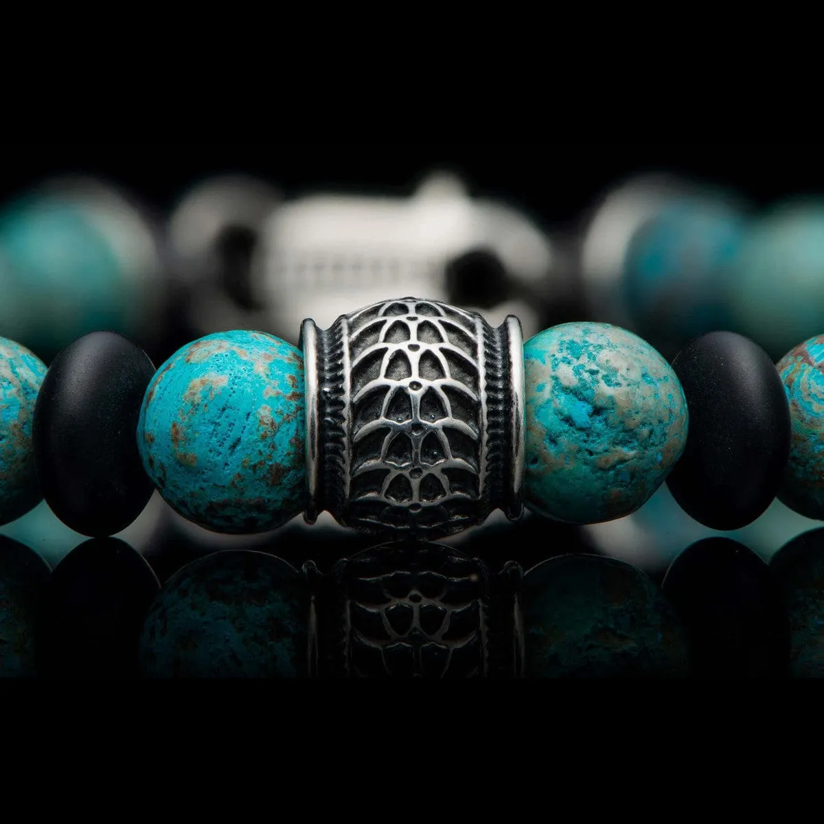 Men's Newport Blue Agate Bracelet - BB49 BLA