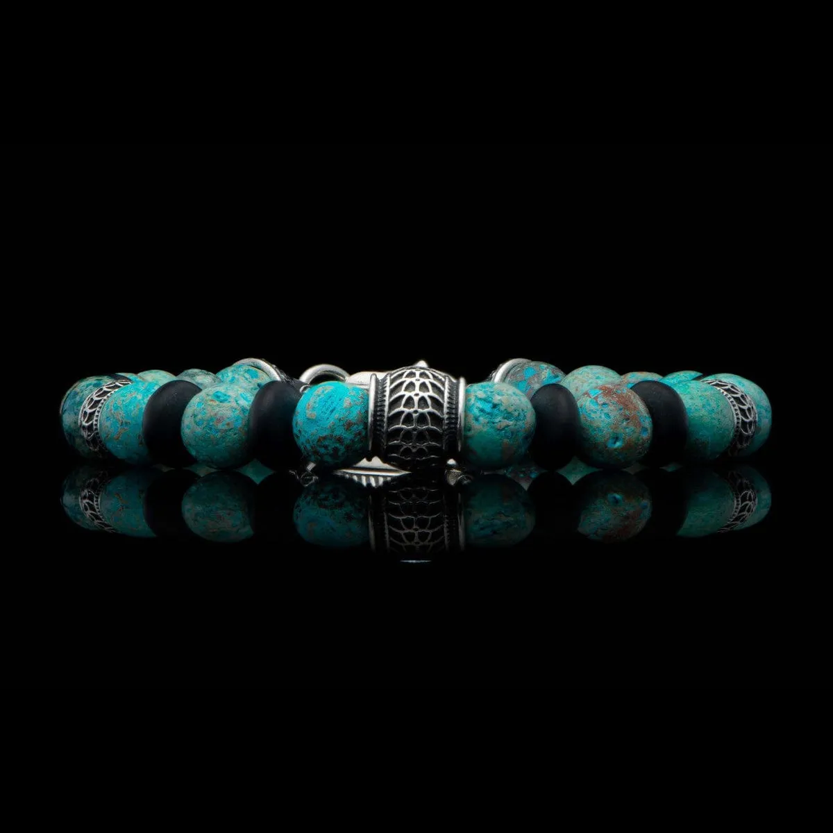 Men's Newport Blue Agate Bracelet - BB49 BLA
