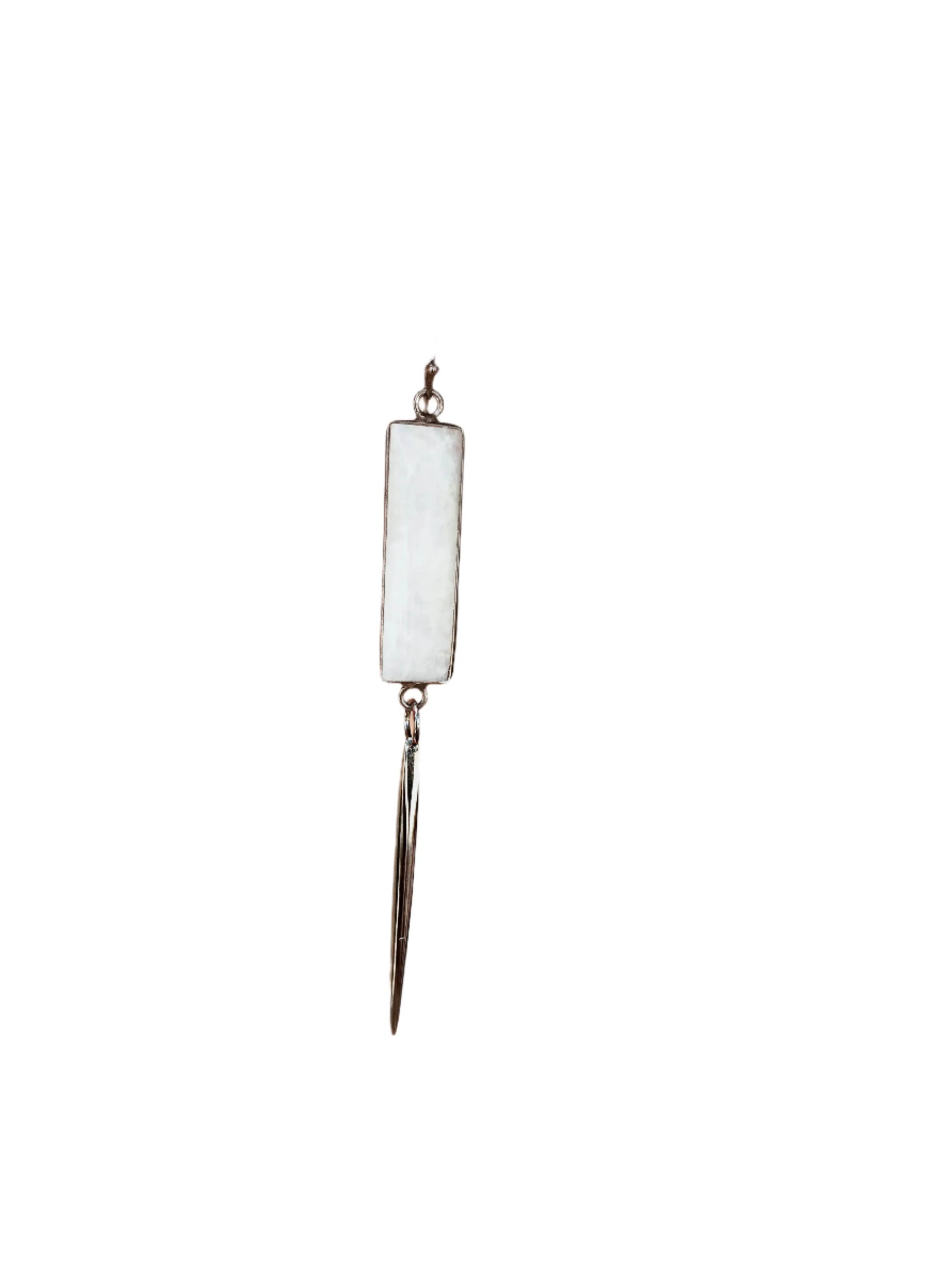 Moonstone Spike Drop Earrings