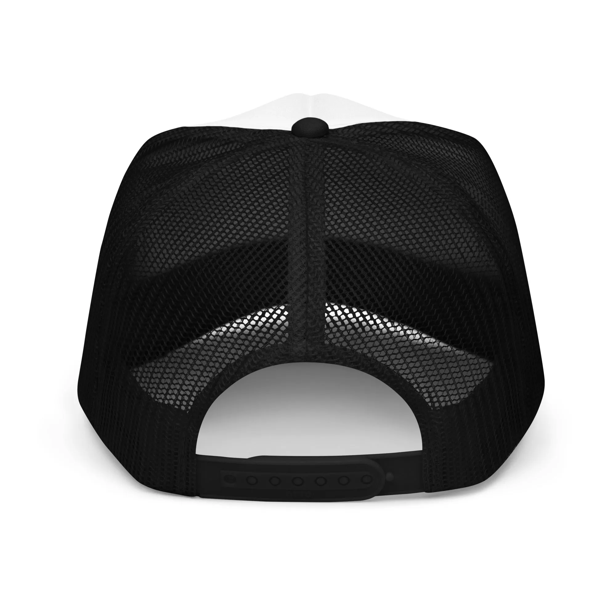 Motor City Foam Trucker Hat - Black  - Embroidered with White