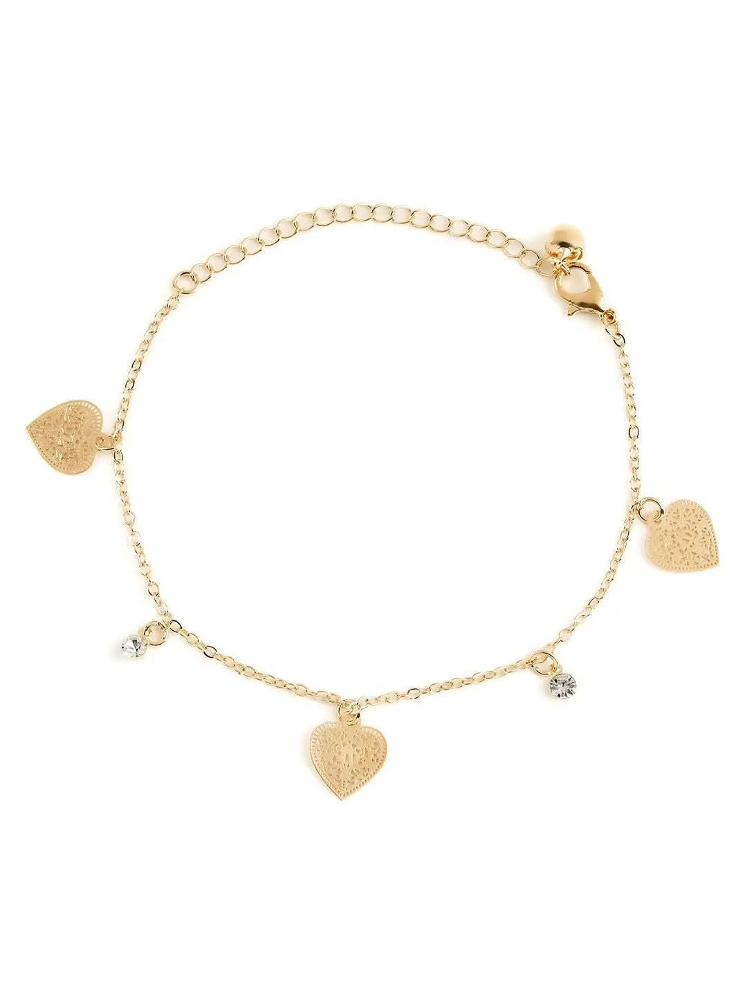 Multicolor Zircon Gold Anklet Bracelet for Girls