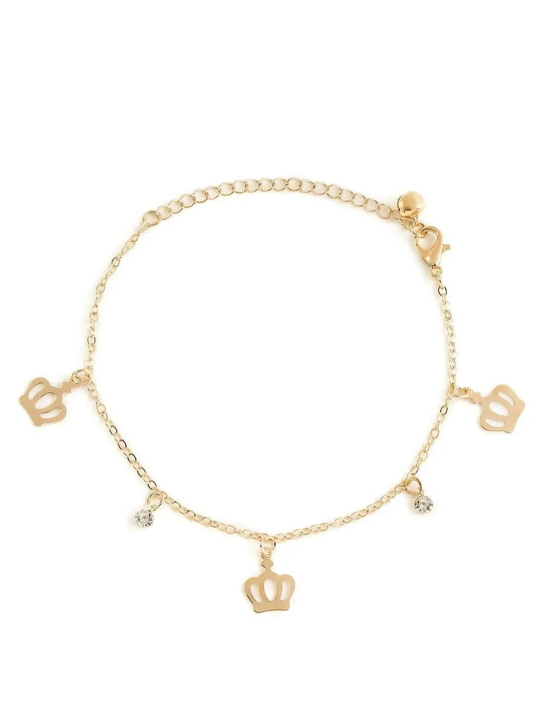 Multicolor Zircon Gold Anklet Bracelet for Girls