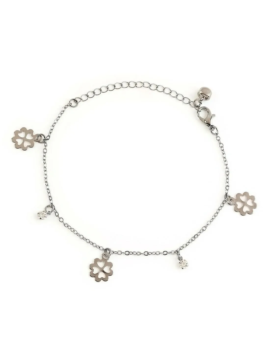Multicolor Zircon Gold Anklet Bracelet for Girls