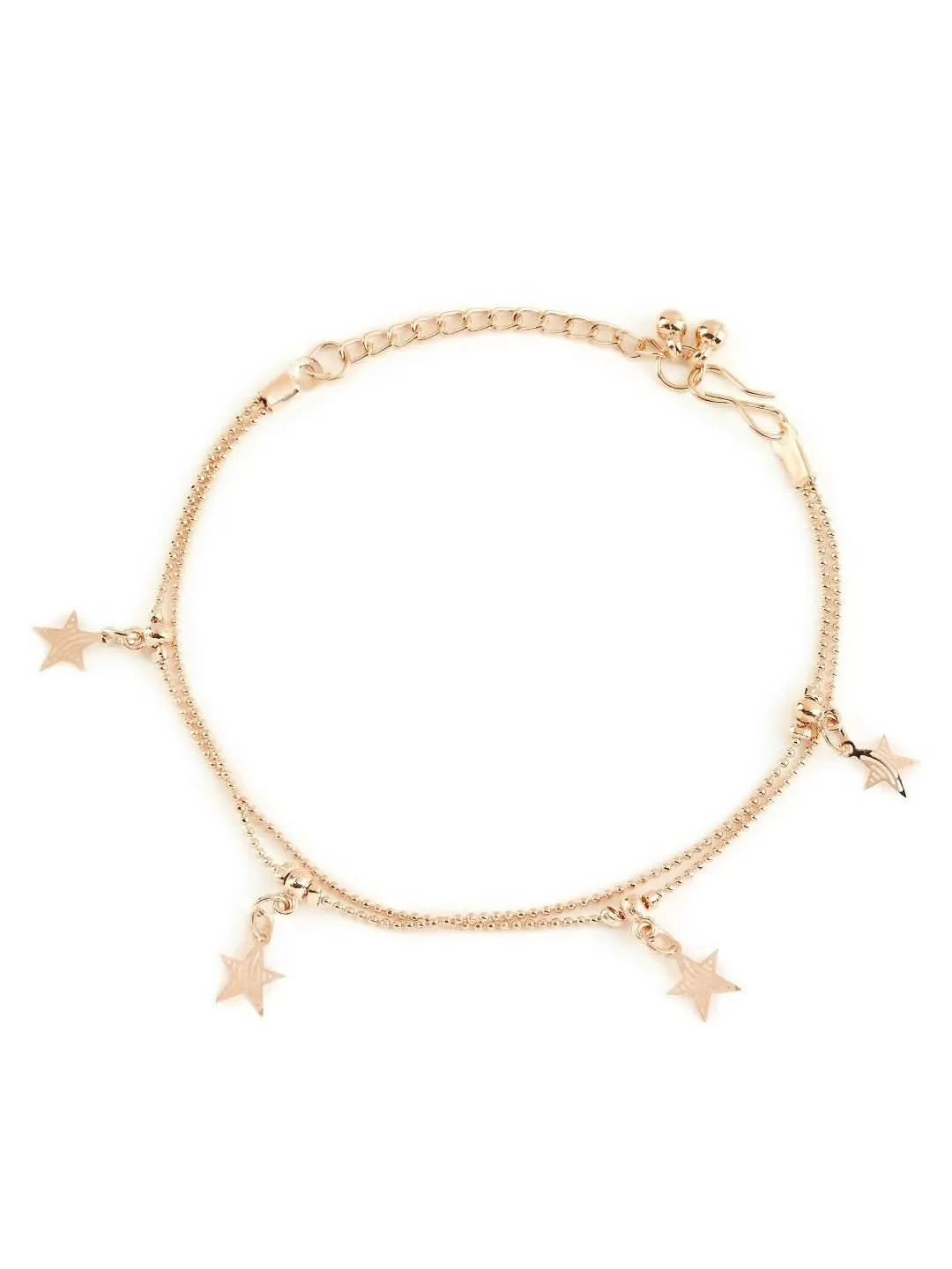 Multicolor Zircon Gold Anklet Bracelet for Girls