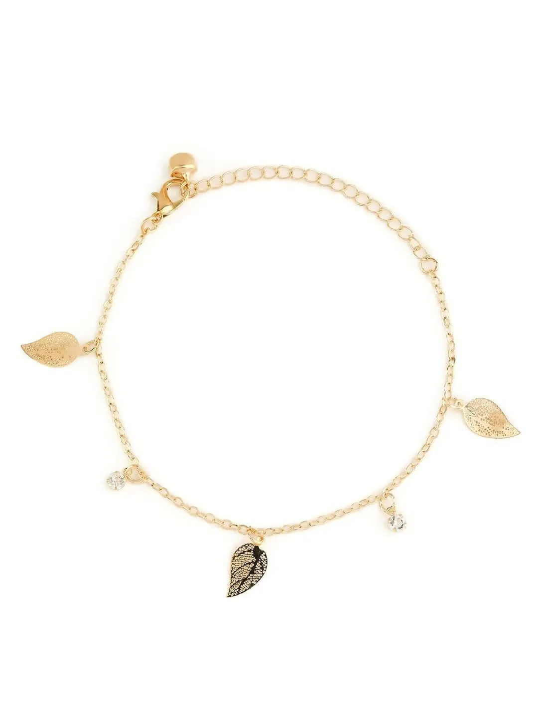 Multicolor Zircon Gold Anklet Bracelet for Girls