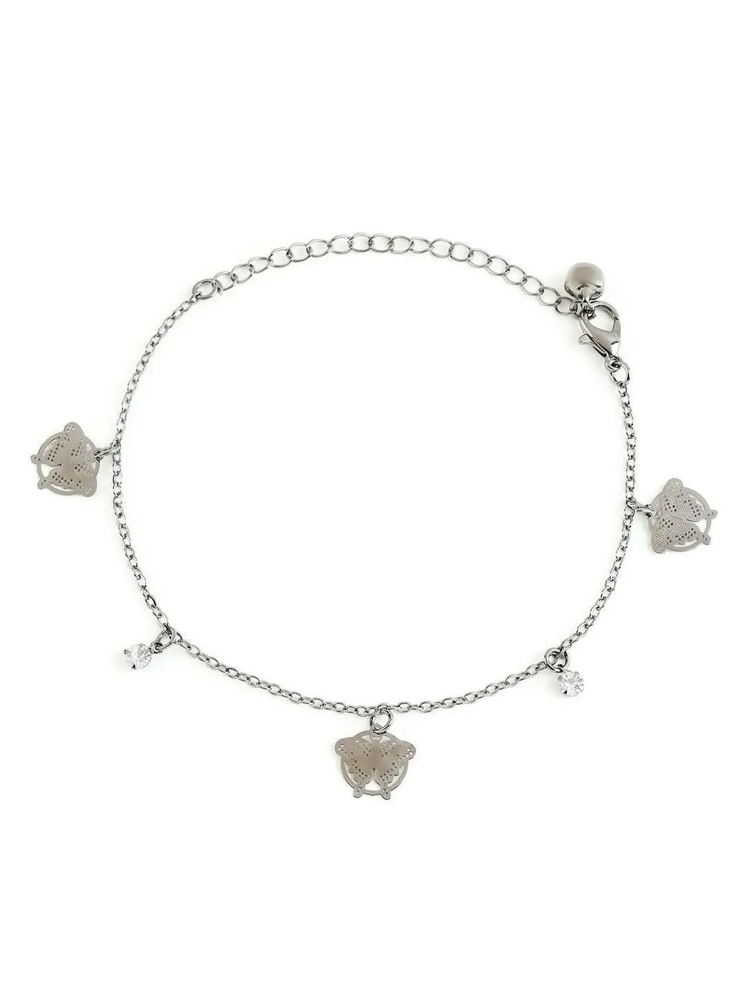 Multicolor Zircon Gold Anklet Bracelet for Girls