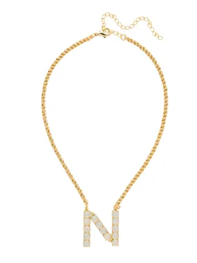 N Initial Rope Pendant Necklace - NFK33BGWO