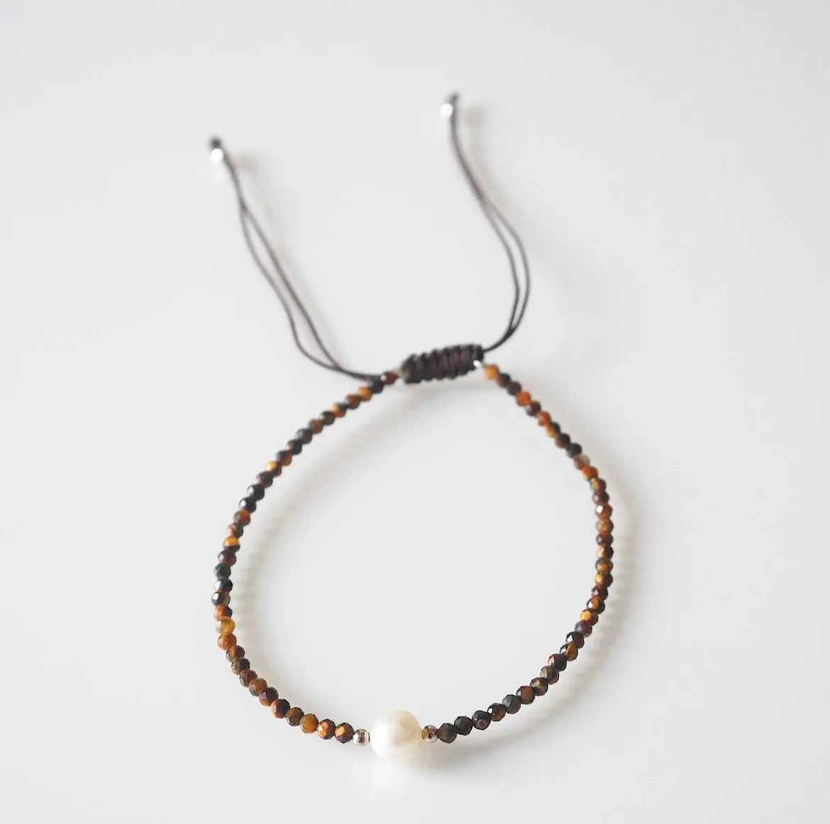Natural Gemstone and Pearl Bead Bracelet Birthstone Luxury Adjustable Chakra Hypoallergenic KESLEY Luxury Jewelry