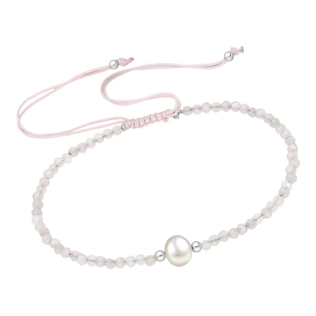 Natural Gemstone and Pearl Bead Bracelet Birthstone Luxury Adjustable Chakra Hypoallergenic KESLEY Luxury Jewelry