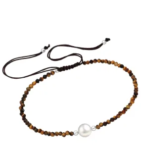 Natural Gemstone and Pearl Bead Bracelet Birthstone Luxury Adjustable Chakra Hypoallergenic KESLEY Luxury Jewelry