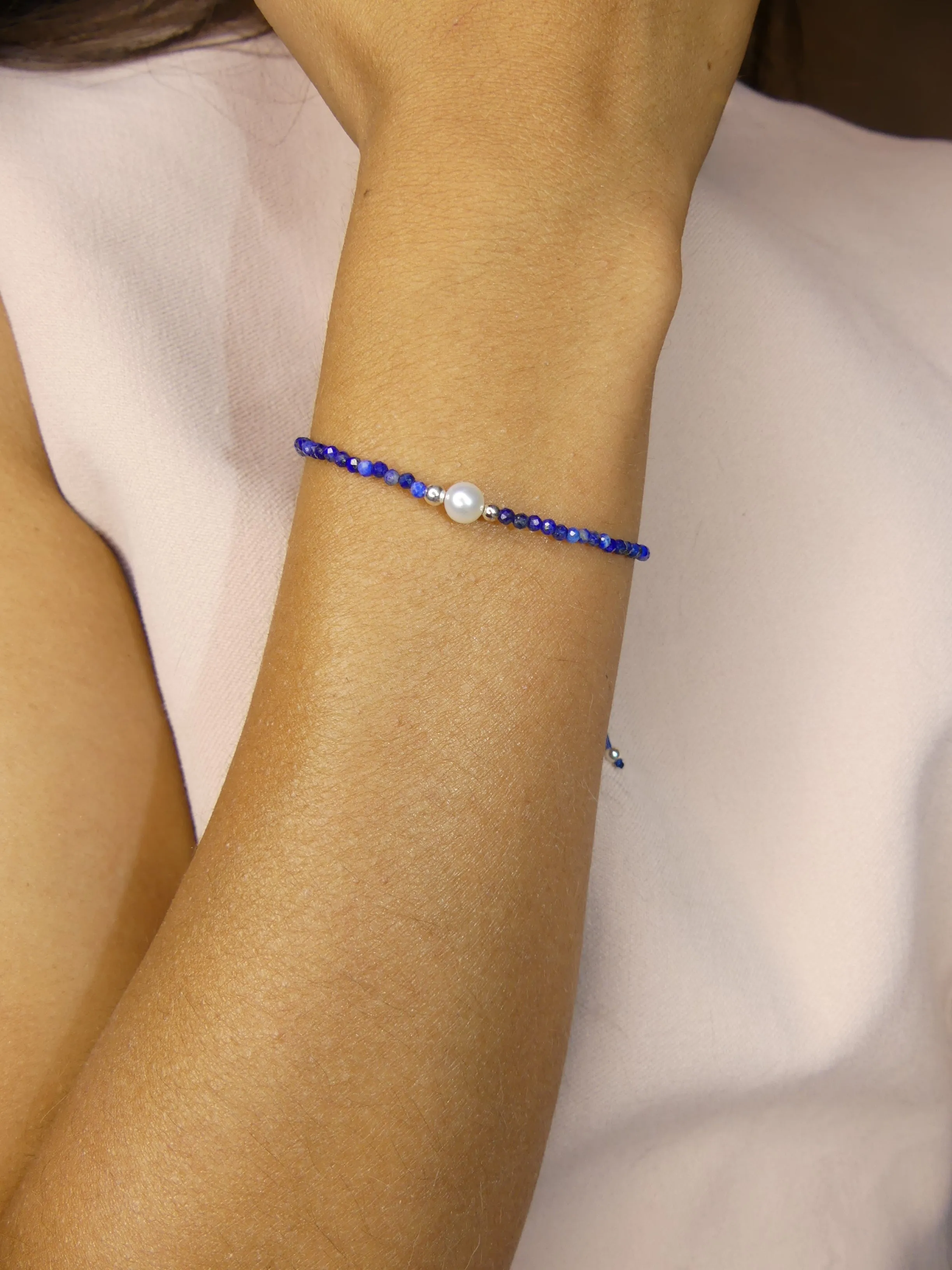 Natural Gemstone and Pearl Bead Bracelet Birthstone Luxury Adjustable Chakra Hypoallergenic KESLEY Luxury Jewelry