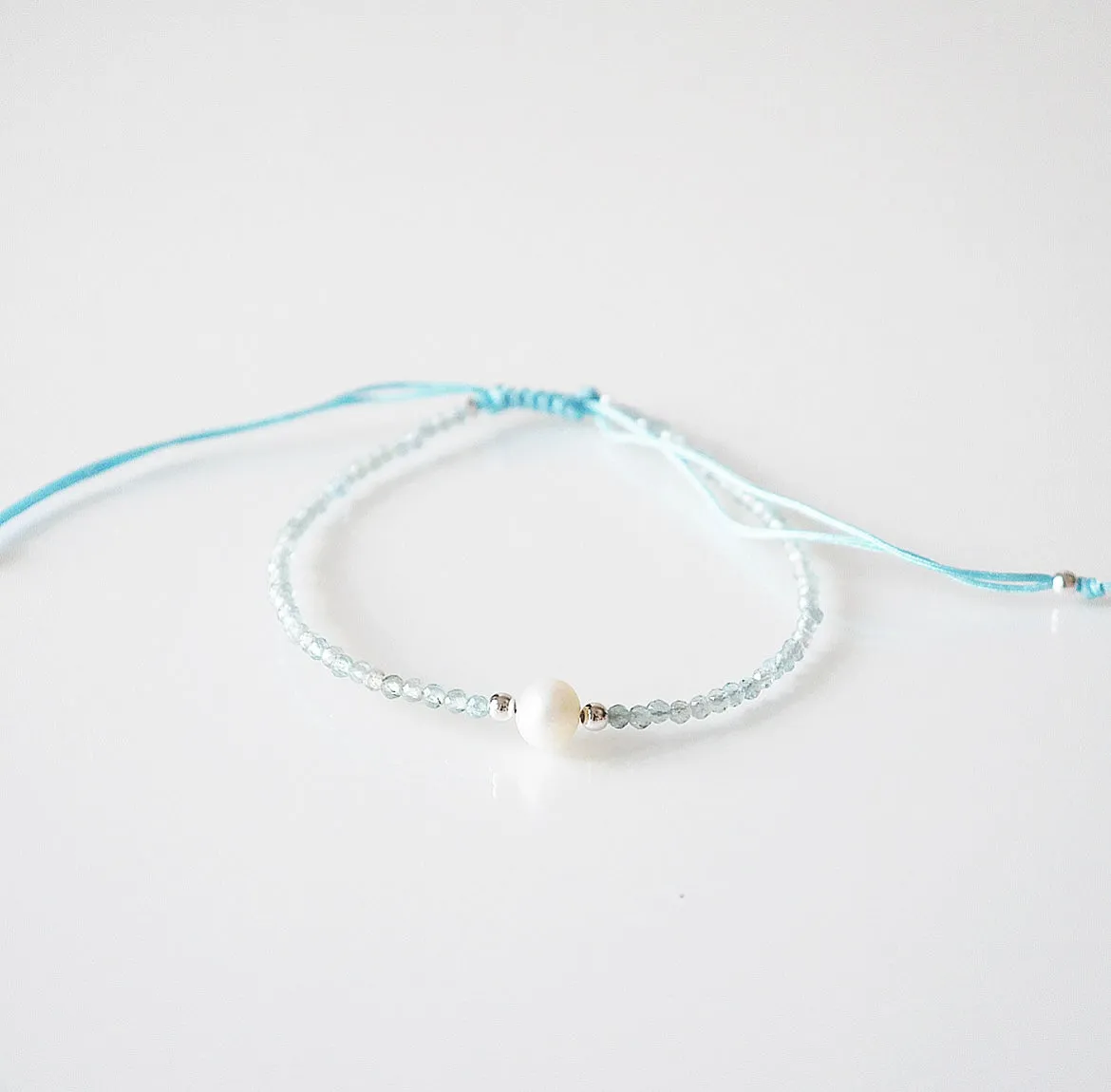 Natural Gemstone and Pearl Bead Bracelet Birthstone Luxury Adjustable Chakra Hypoallergenic KESLEY Luxury Jewelry
