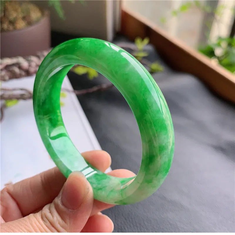 Natural Jade Bangle Jadeite Bangle Internal Diameter 57.3mm 00928