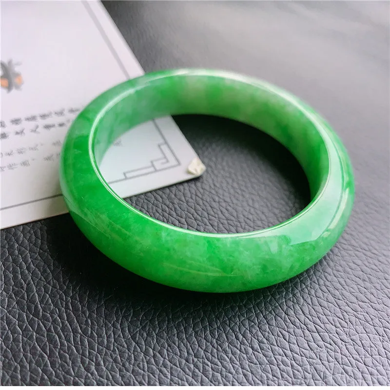 Natural Jade Bangle Jadeite Bangle Internal Diameter 57.3mm 00928