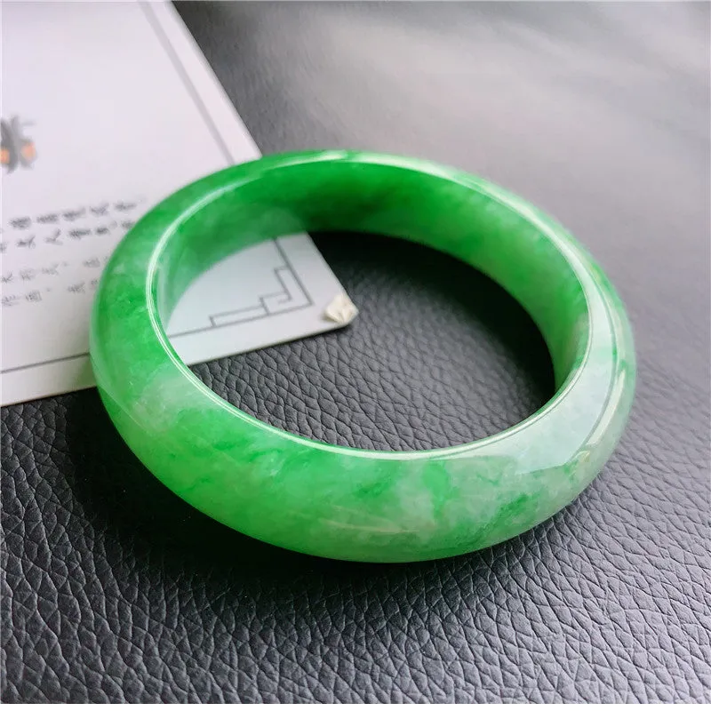 Natural Jade Bangle Jadeite Bangle Internal Diameter 57.3mm 00928