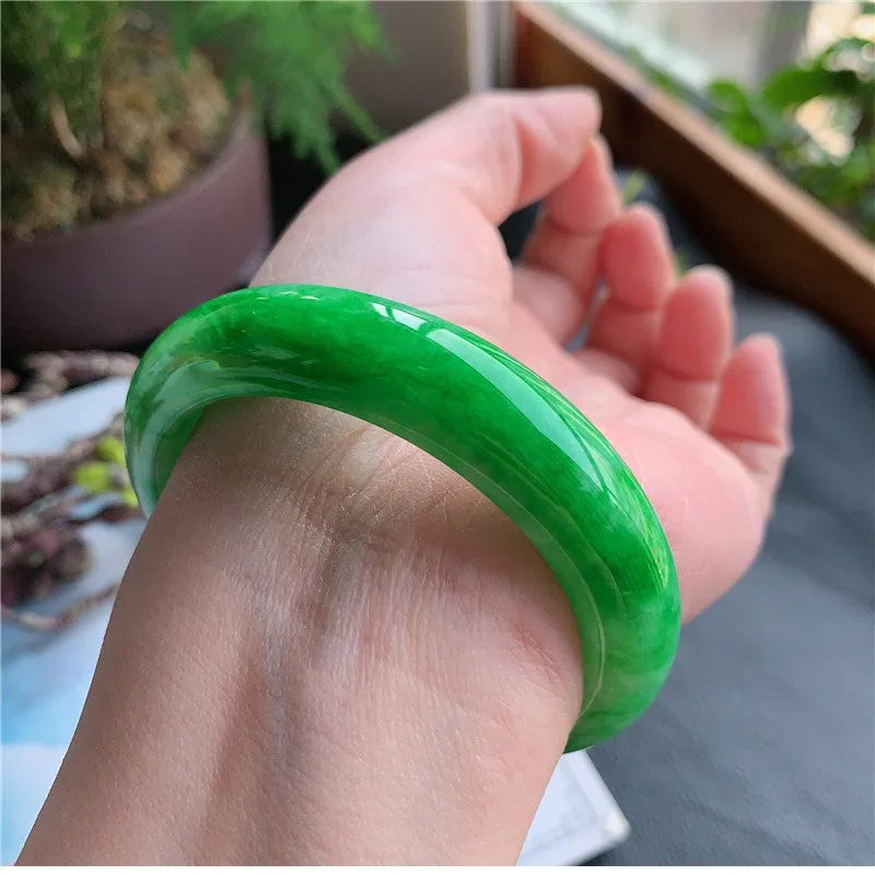 Natural Jade Bangle Jadeite Bangle Internal Diameter 57.3mm 00928
