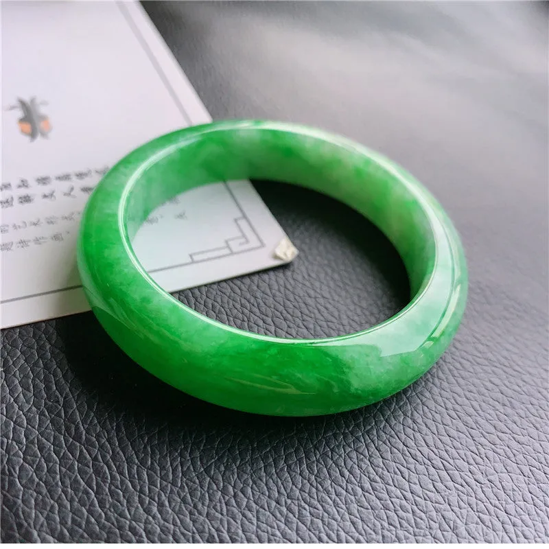 Natural Jade Bangle Jadeite Bangle Internal Diameter 57.3mm 00928