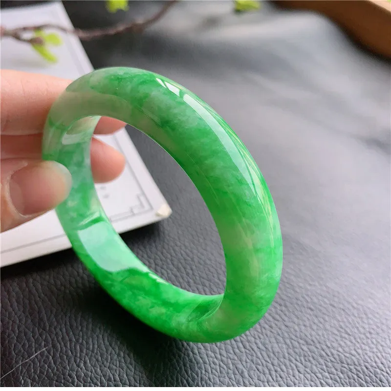 Natural Jade Bangle Jadeite Bangle Internal Diameter 57.3mm 00928