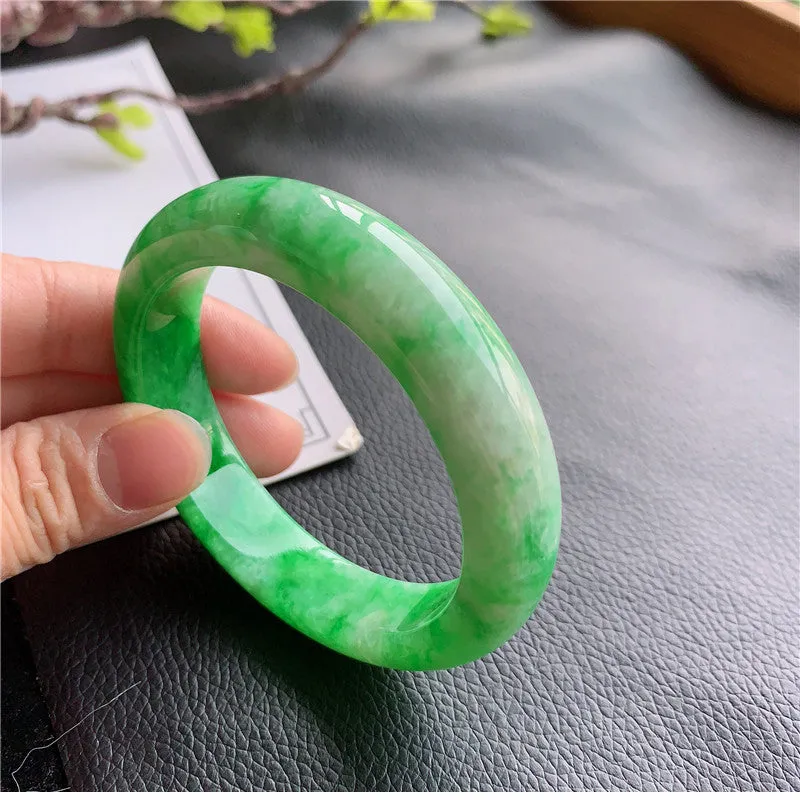Natural Jade Bangle Jadeite Bangle Internal Diameter 57.3mm 00928