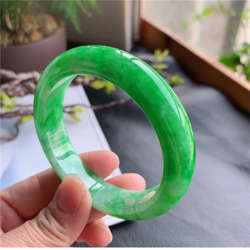Natural Jade Bangle Jadeite Bangle Internal Diameter 57.3mm 00928