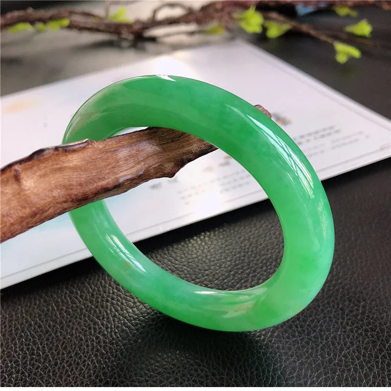 Natural Jade Bangle Jadeite Bangle Internal Diameter 57.9mm 00898