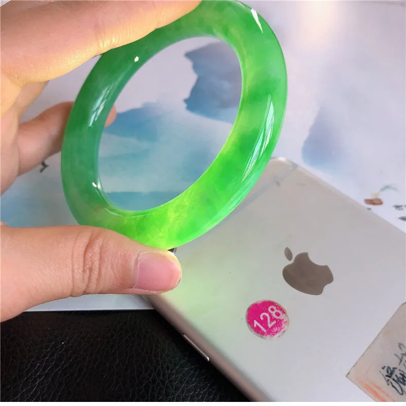 Natural Jade Bangle Jadeite Bangle Internal Diameter 57.9mm 00898