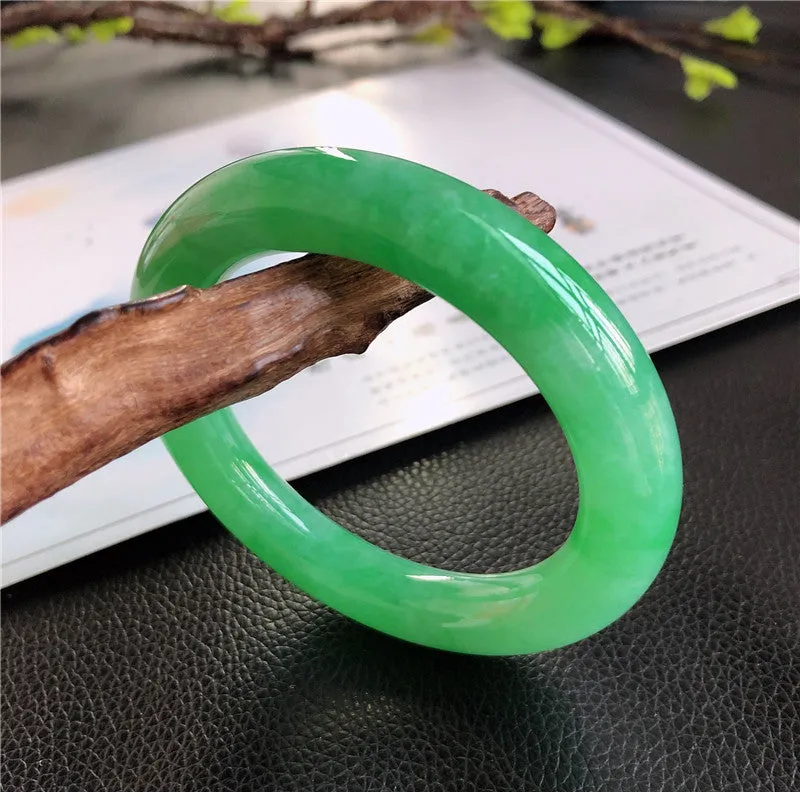 Natural Jade Bangle Jadeite Bangle Internal Diameter 57.9mm 00898