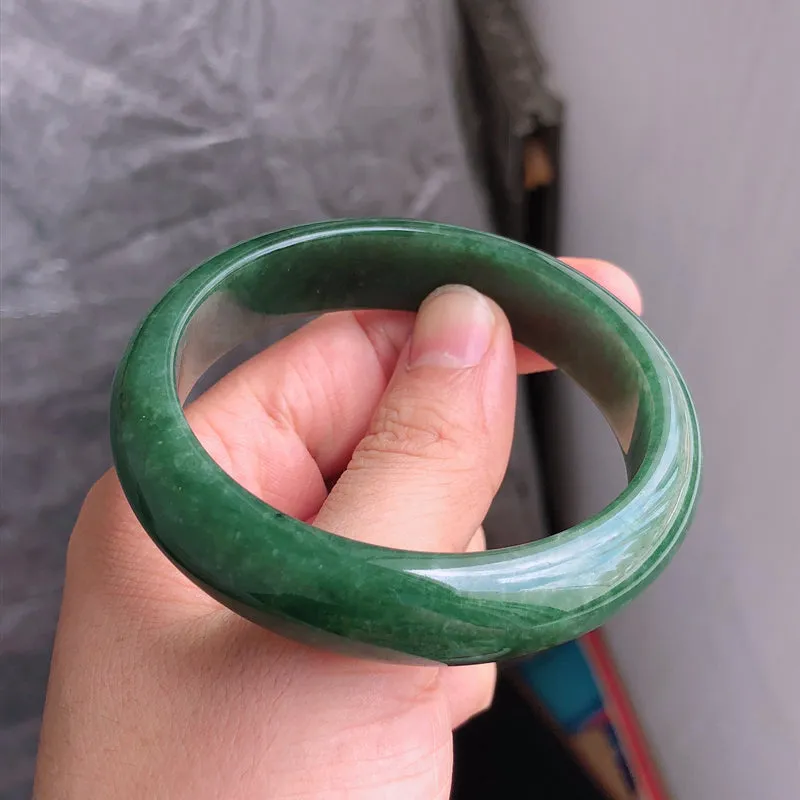 Natural Jade Bangle Jadeite Bangle Internal Diameter 58mm NBE068