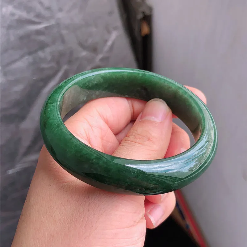 Natural Jade Bangle Jadeite Bangle Internal Diameter 58mm NBE068