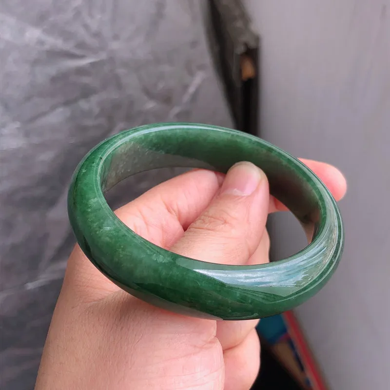 Natural Jade Bangle Jadeite Bangle Internal Diameter 58mm NBE068