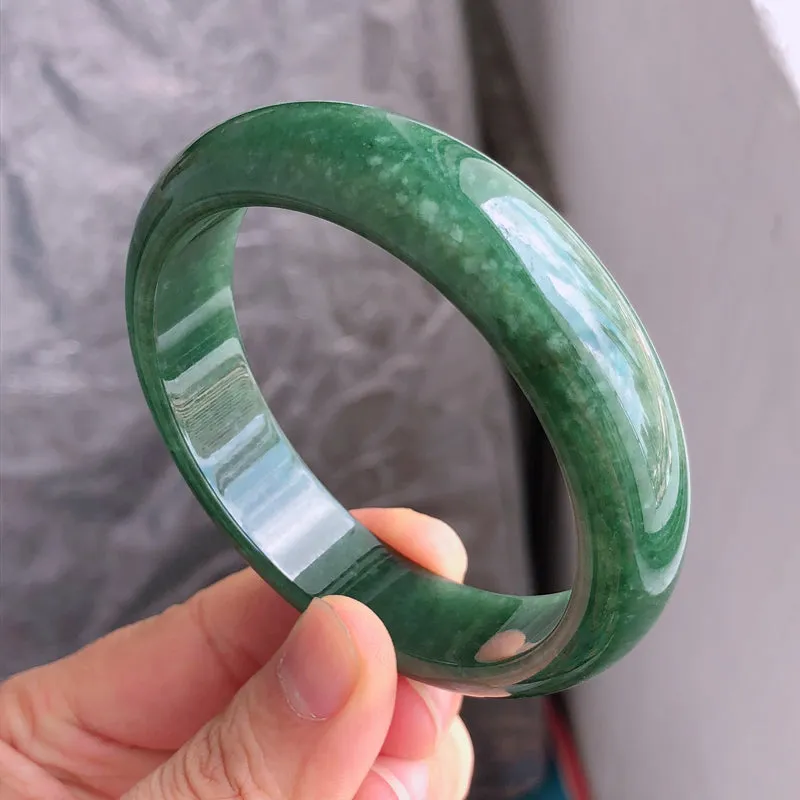 Natural Jade Bangle Jadeite Bangle Internal Diameter 58mm NBE068