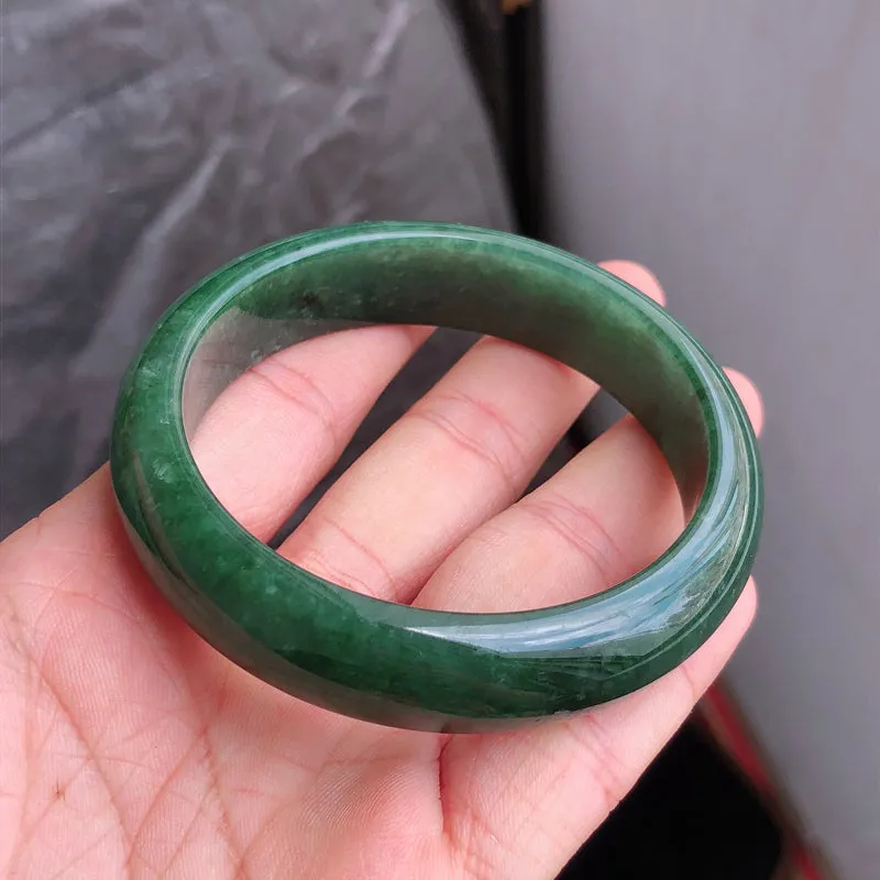 Natural Jade Bangle Jadeite Bangle Internal Diameter 58mm NBE068