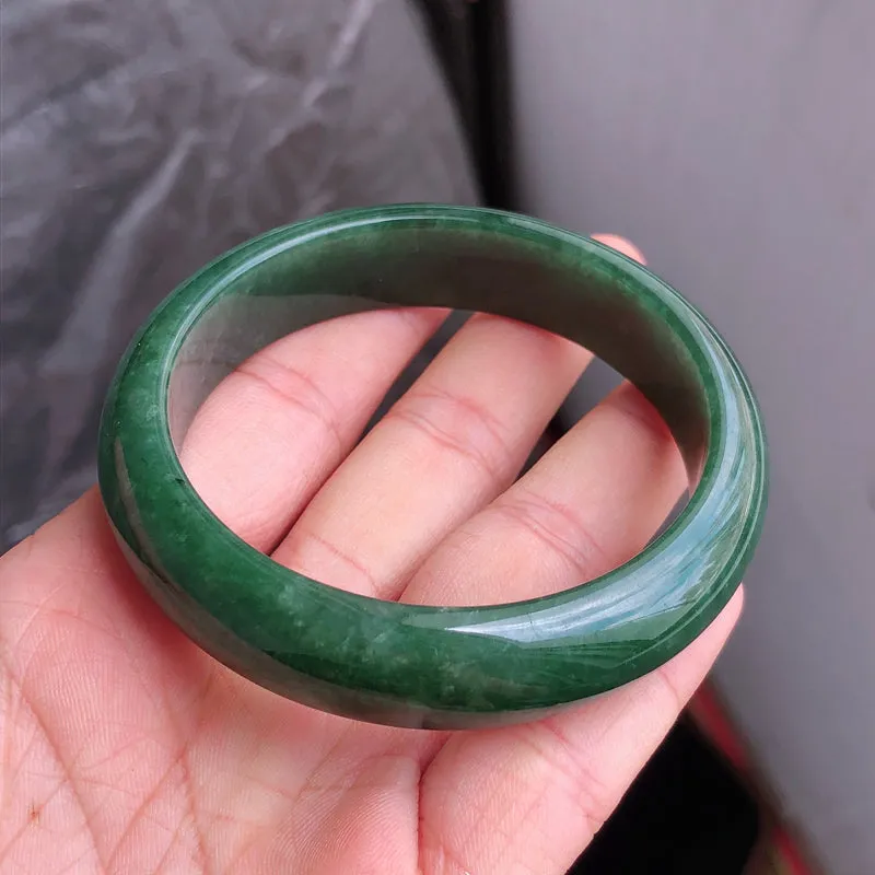 Natural Jade Bangle Jadeite Bangle Internal Diameter 58mm NBE068