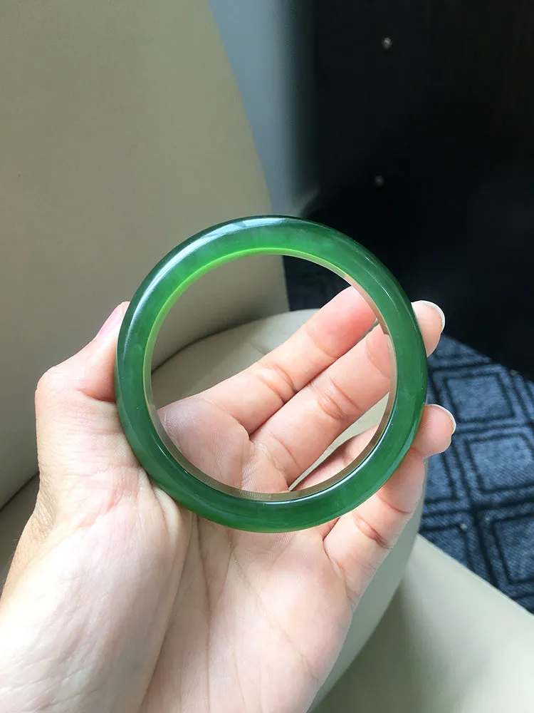 Natural Jade Bangle Nephrite Bangle Internal Diameter 56.2mm NBE025