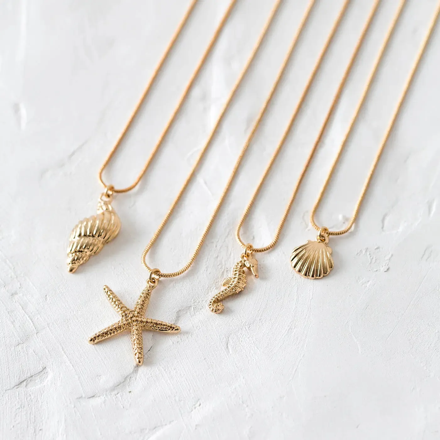 Necklace with Golden Sea Shell