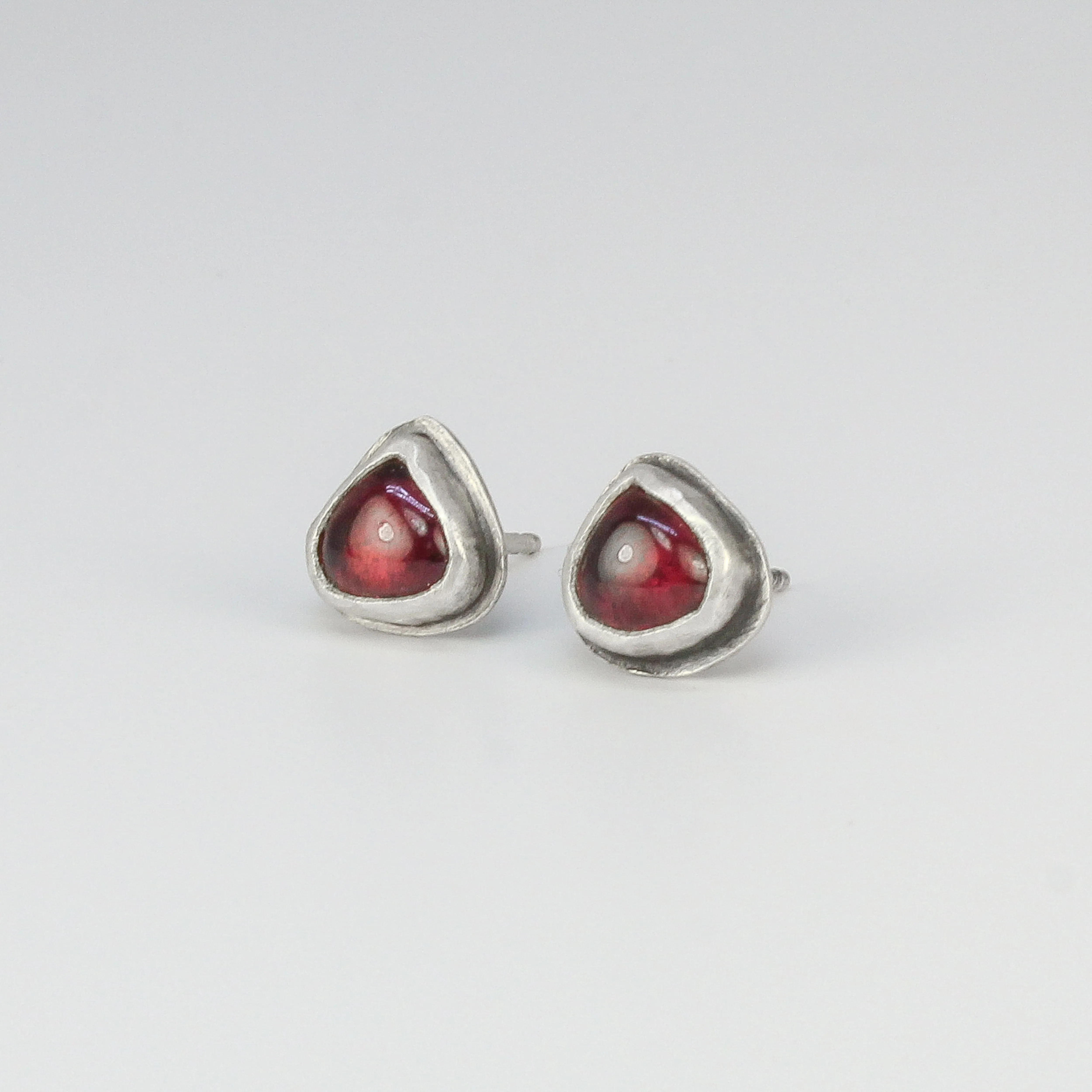 NEW! Stone Stud Earrings in Sterling Silver by Ashley Procopio