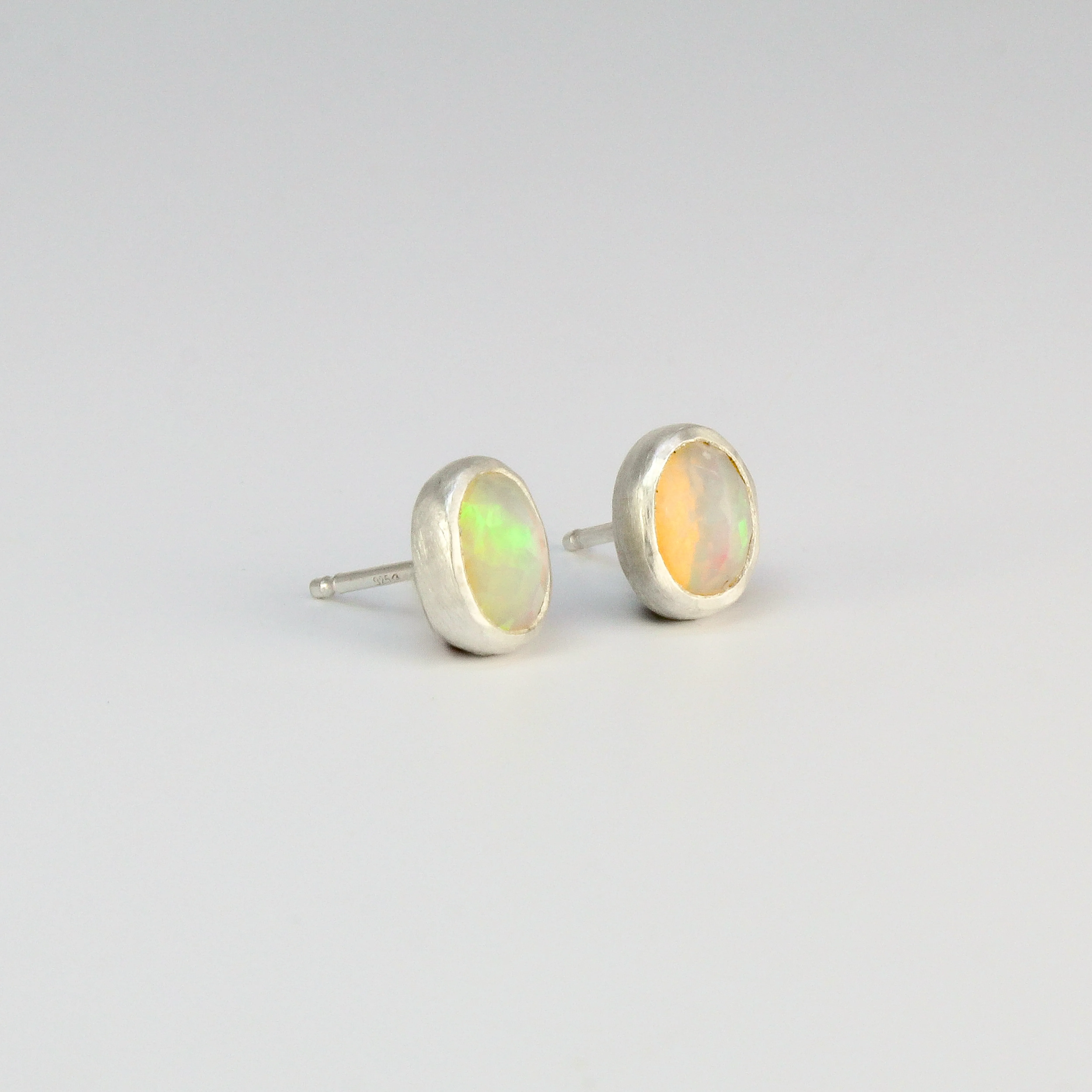NEW! Stone Stud Earrings in Sterling Silver by Ashley Procopio