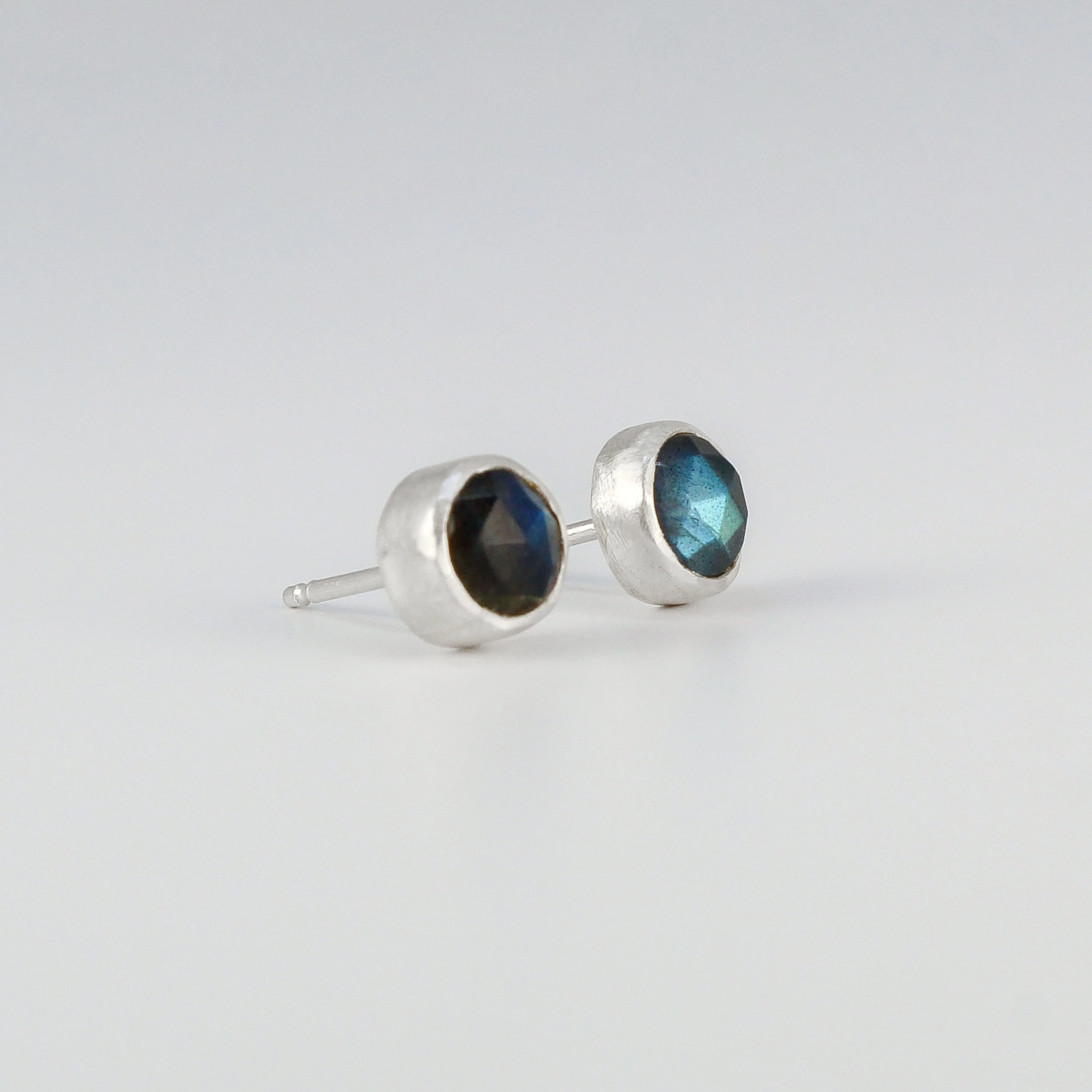NEW! Stone Stud Earrings in Sterling Silver by Ashley Procopio