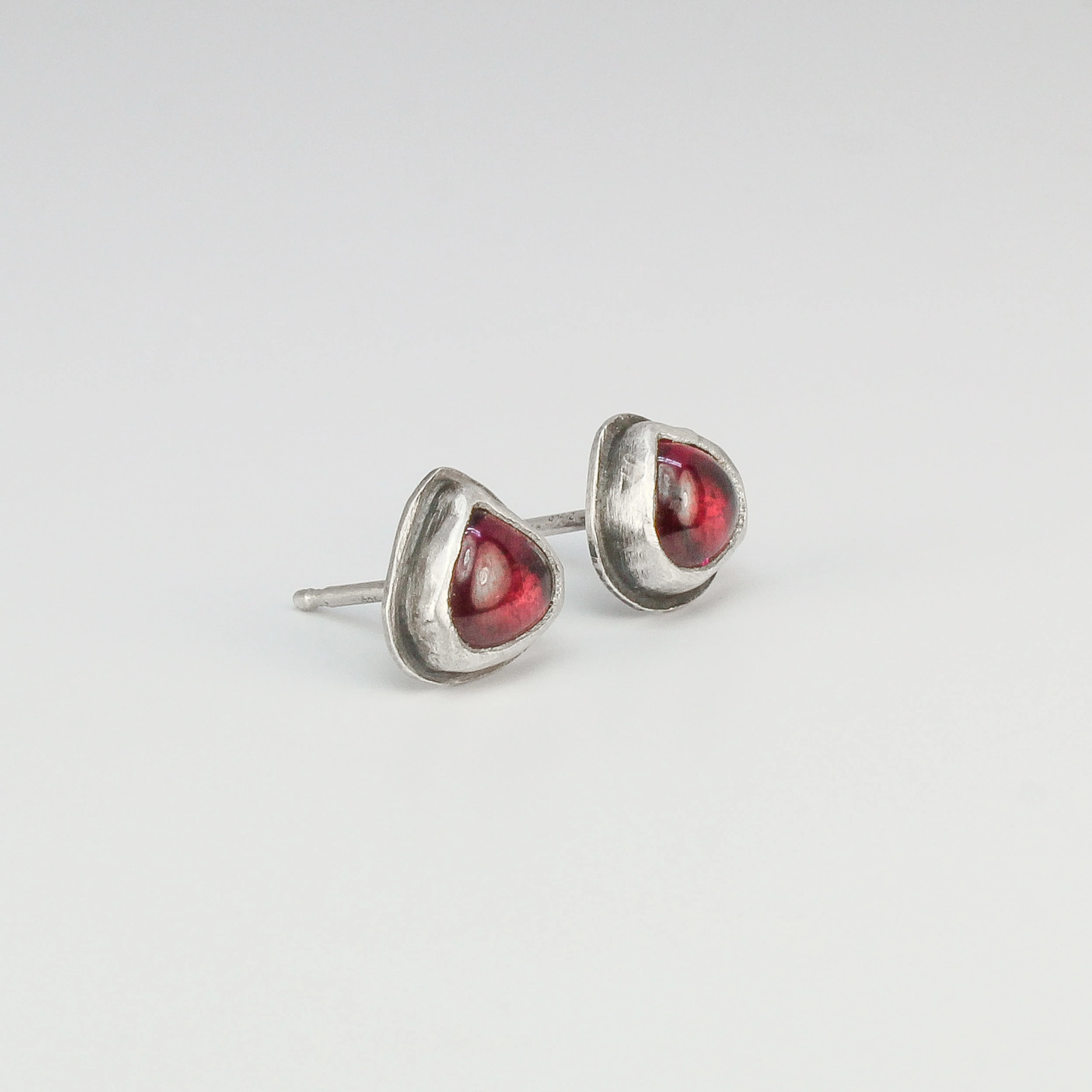 NEW! Stone Stud Earrings in Sterling Silver by Ashley Procopio