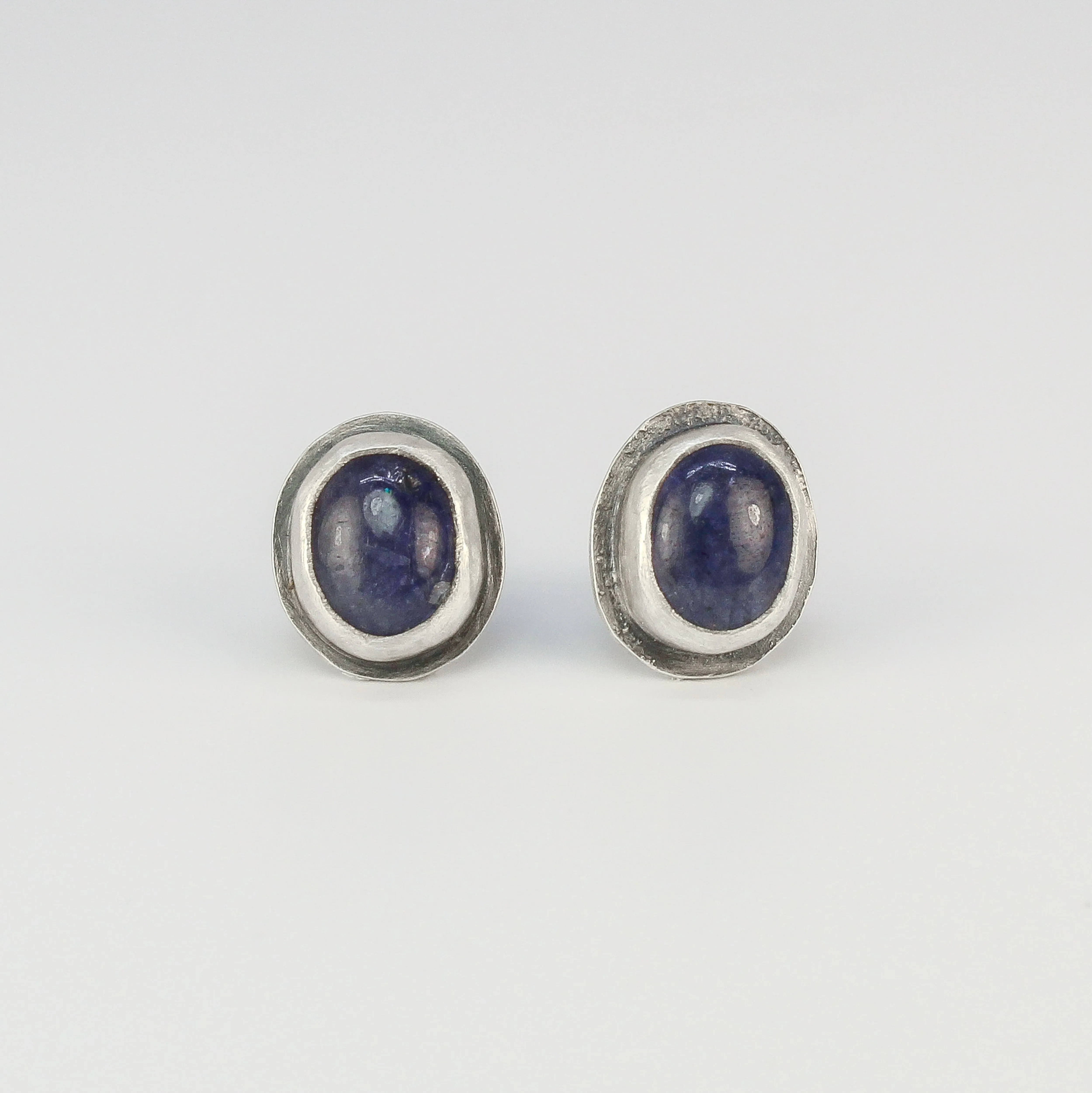 NEW! Stone Stud Earrings in Sterling Silver by Ashley Procopio