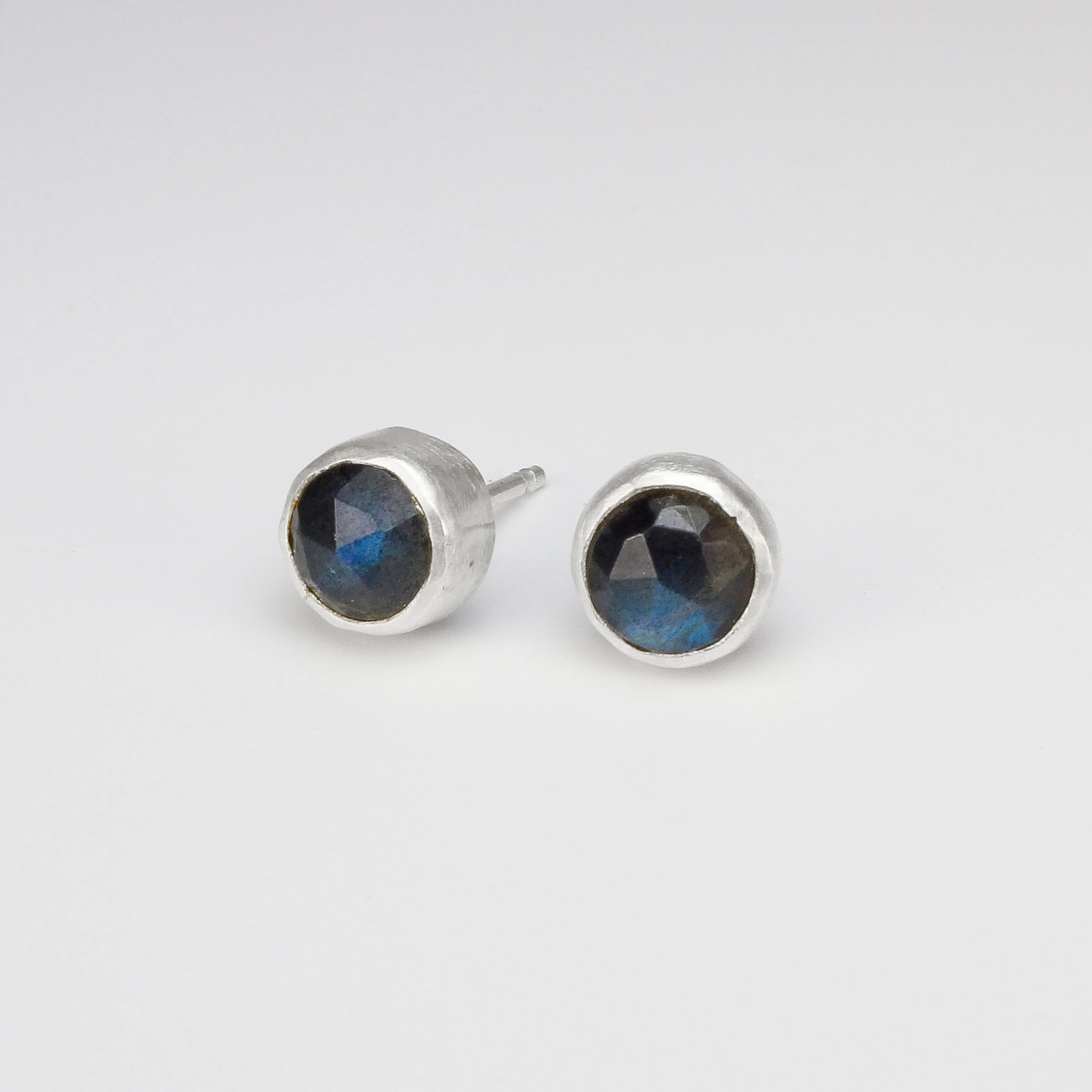 NEW! Stone Stud Earrings in Sterling Silver by Ashley Procopio