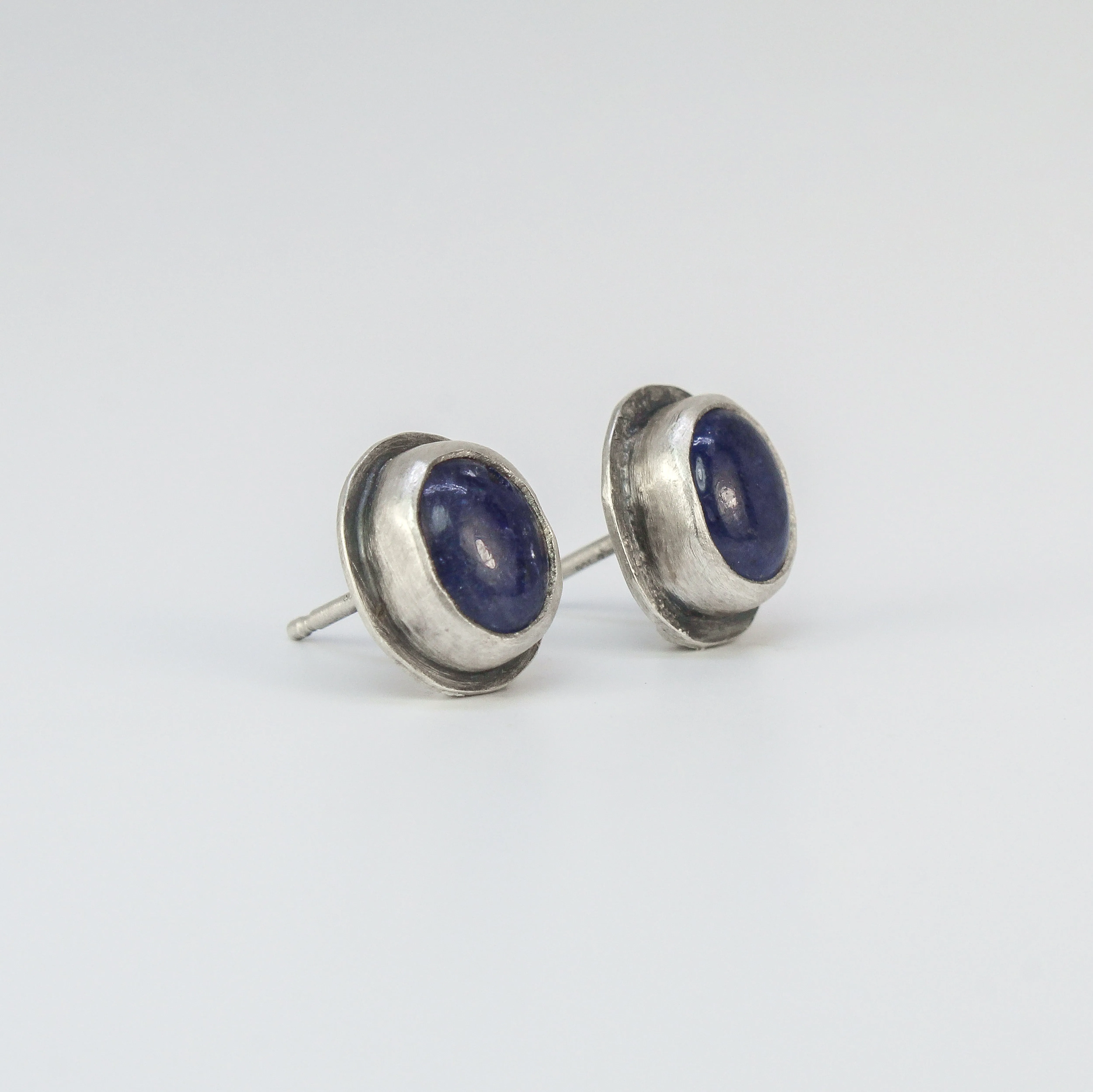 NEW! Stone Stud Earrings in Sterling Silver by Ashley Procopio