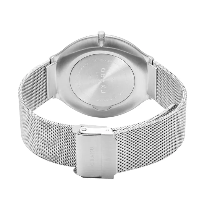 Obaku Note Onyx Steel 42mm Watch - V285GXCBMC