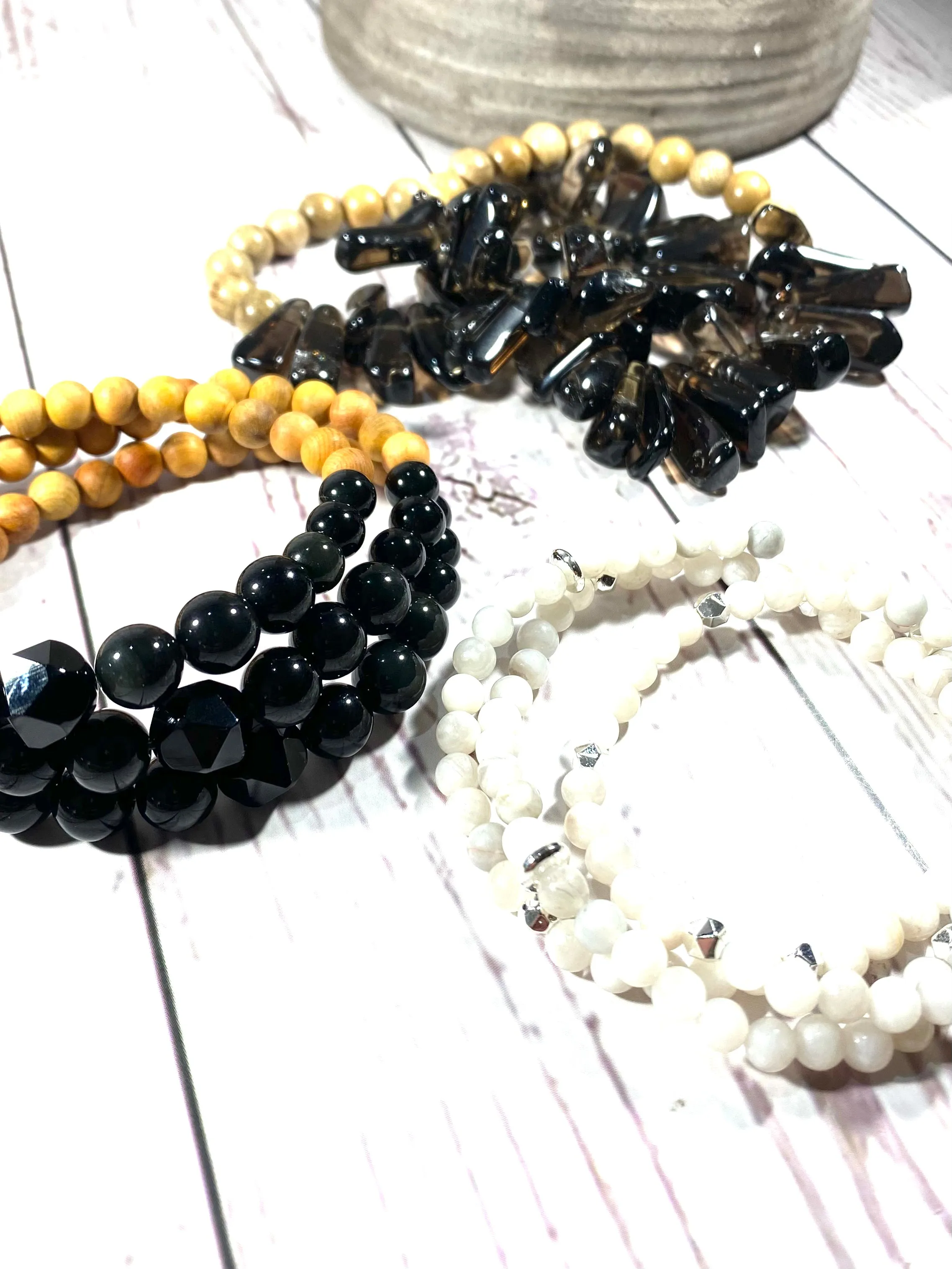 Onyx Crystal Diffuser Bracelet