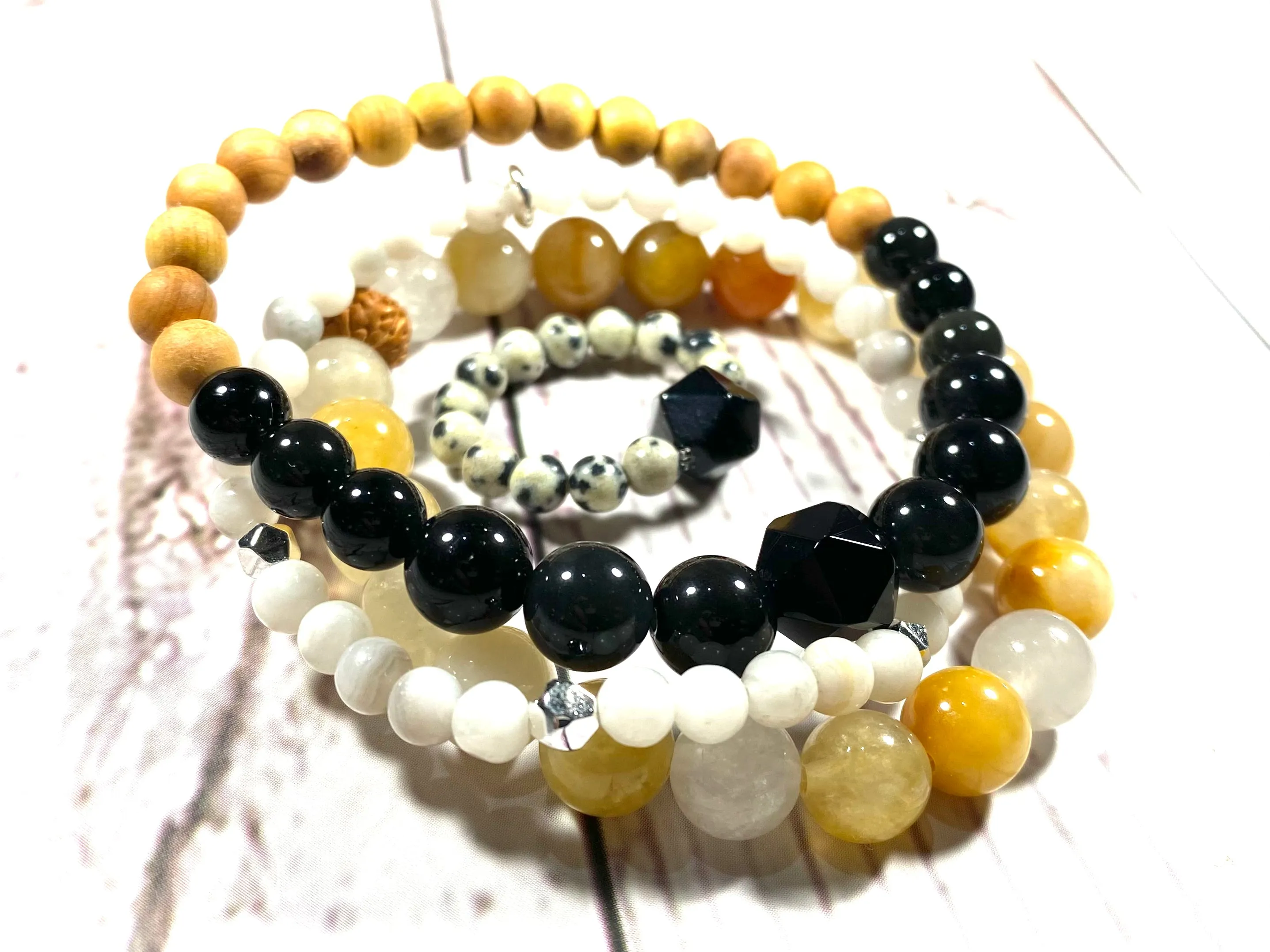 Onyx Crystal Diffuser Bracelet
