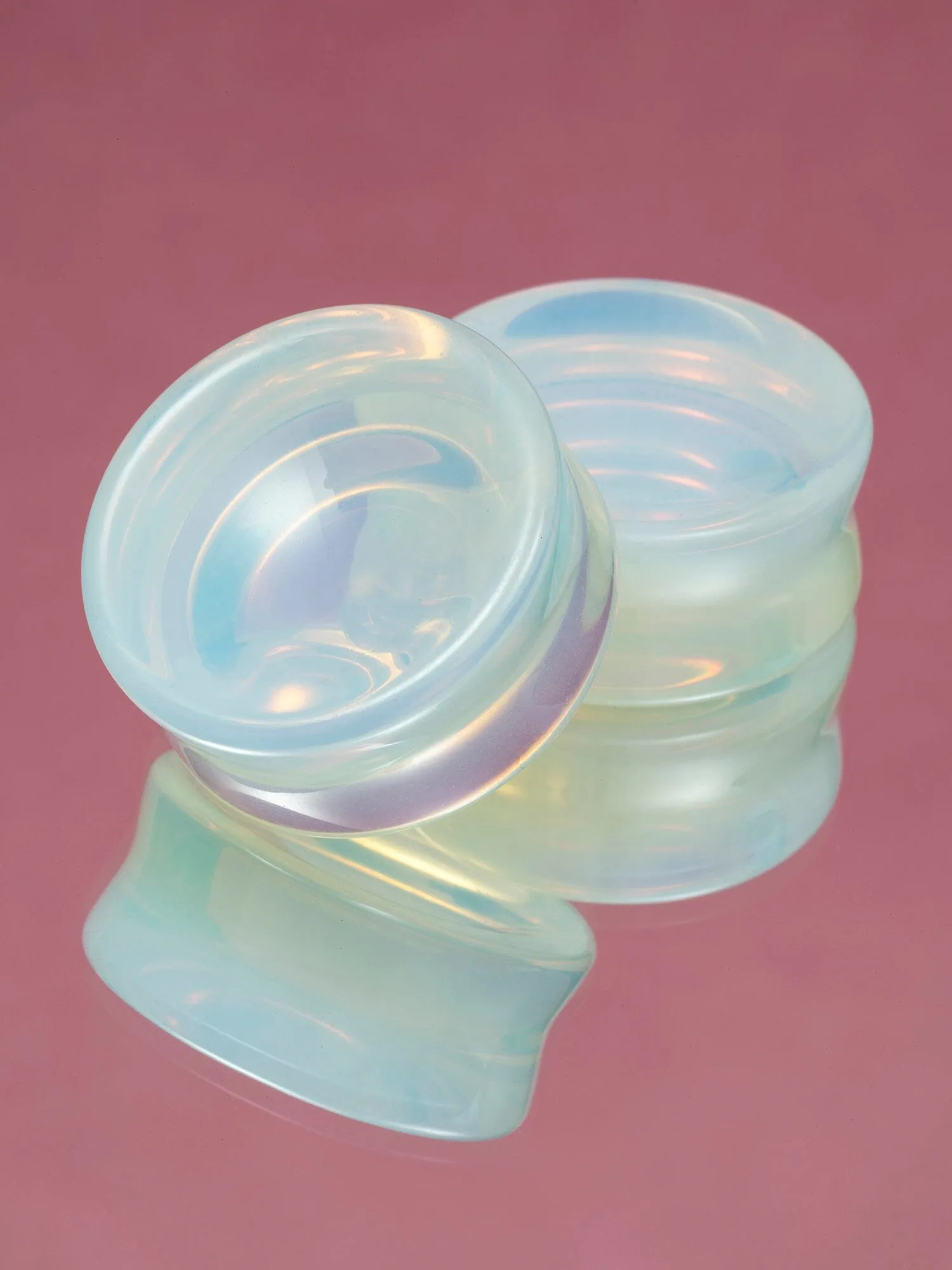 Opal Concave Stone Plugs