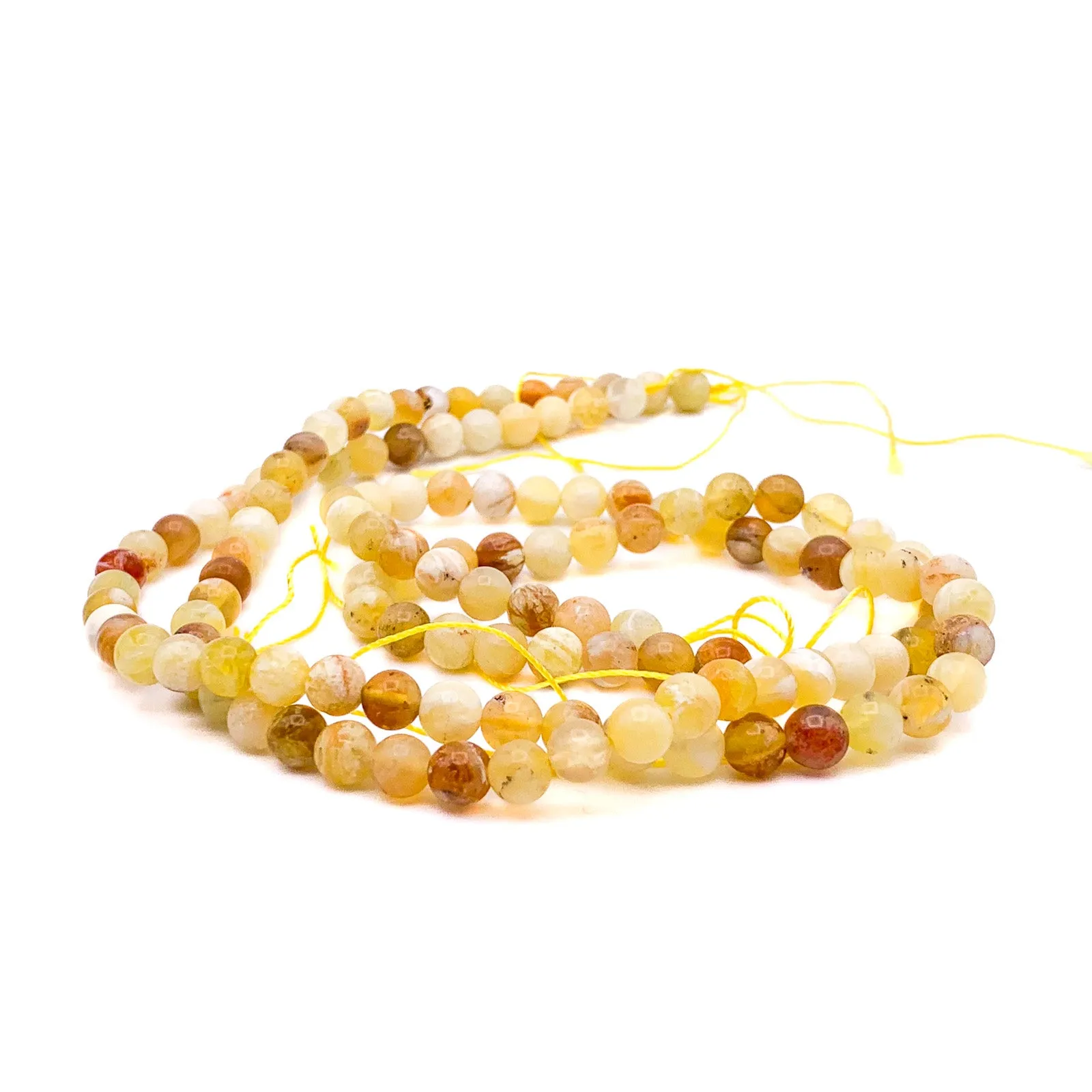 Opal Golden 6.5mm Smooth Rounds Bead Strand