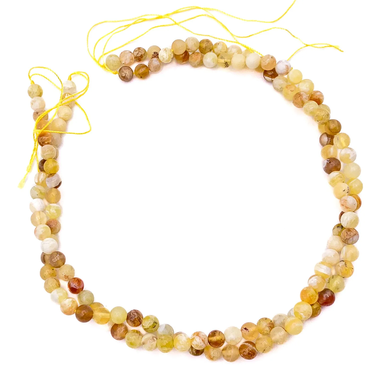 Opal Golden 6.5mm Smooth Rounds Bead Strand
