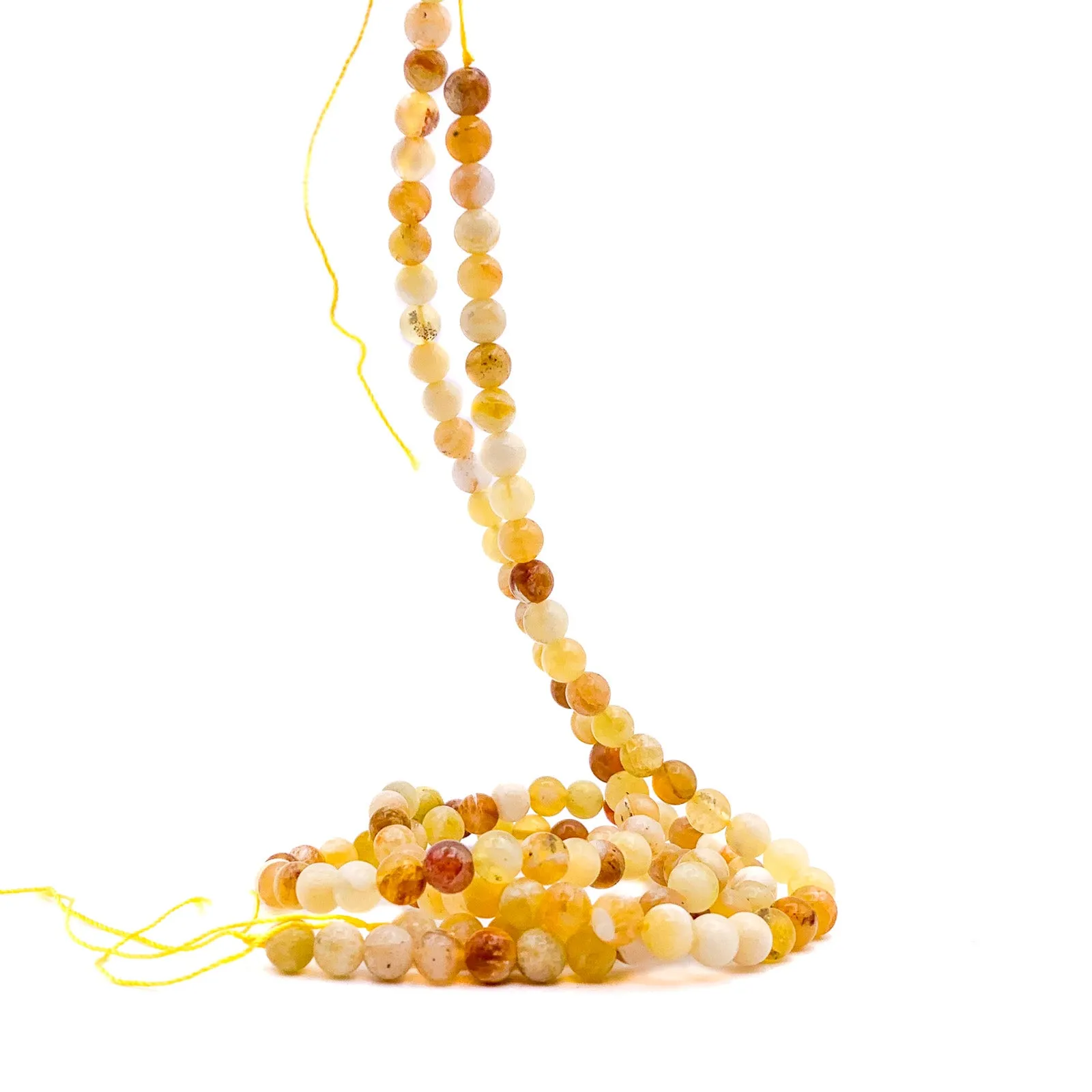 Opal Golden 6.5mm Smooth Rounds Bead Strand