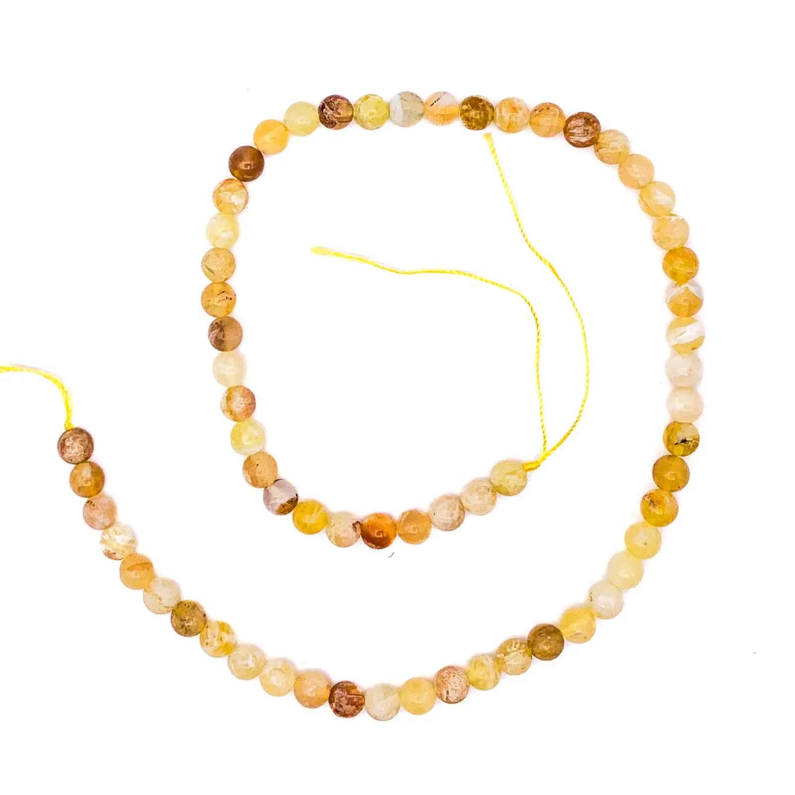 Opal Golden 6.5mm Smooth Rounds Bead Strand